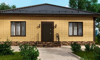 Проекты одноэтажных домов из кирпича | Строй-Бзл - Бузулук от 3655 рублей