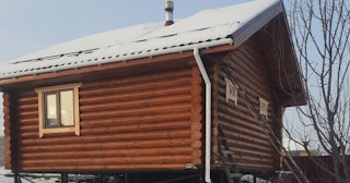 Баня из оцилиндрованного бревна под ключ в Бузулуке - от 135746 рублей